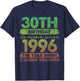 30 Year Old Gifts Vintage 1996 Limited Edition 30th Birthday T-Shirt - T-Shirt | Navy