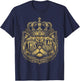 This is an Outrage Funny Princess Cat Donut Gold T-Shirt - T-Shirt | Navy