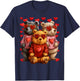 Cute Bears with Heart Sunglasses Valentines Day Hearts T-Shirt - T-Shirt | Navy