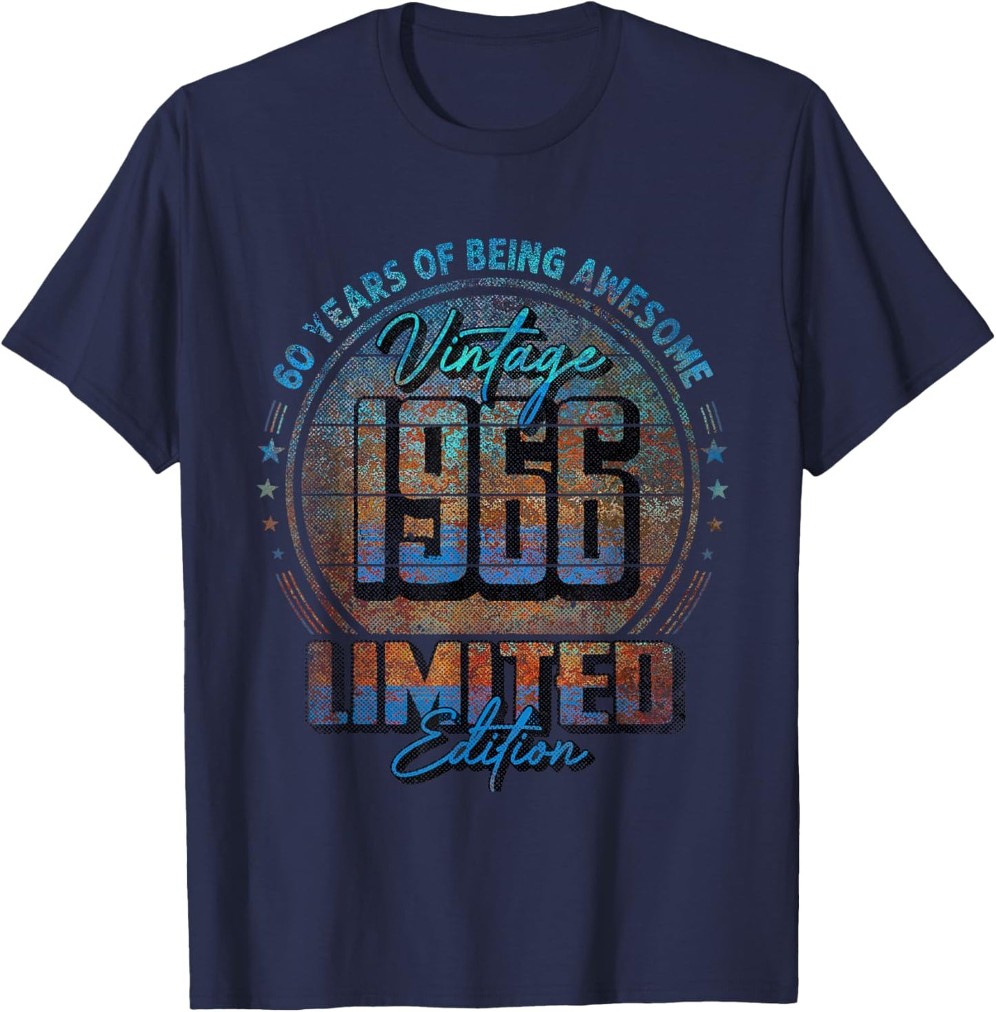 Vintage 1966 Limited Edition Shirt 60 Year Old 60th Birthday T-Shirt - T-Shirt | Navy