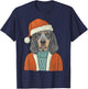 Bluetick Coonhound Dog Santa Christmas Outfit Funny T-Shirt - T-Shirt | Navy