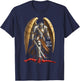 Archangel Michael Faith Design Make No Peace with Evil T-Shirt - T-Shirt | Navy