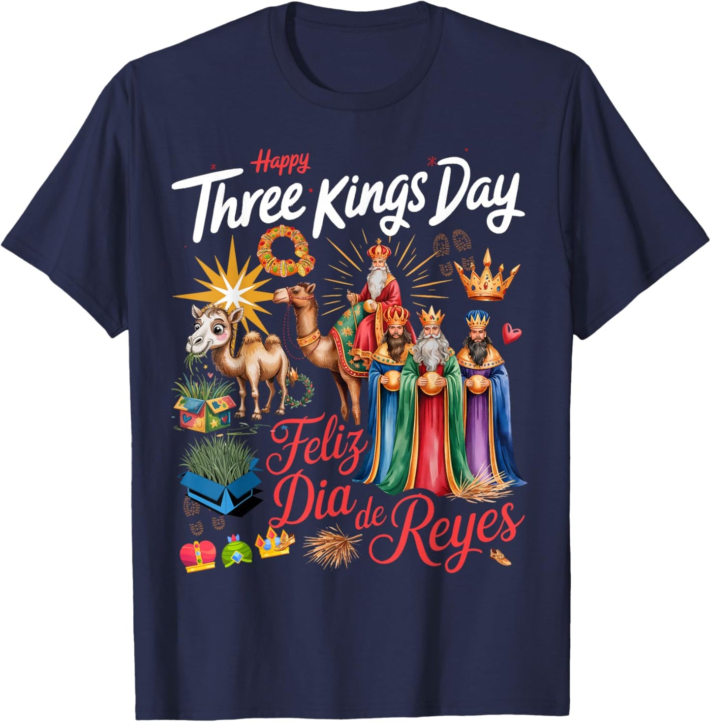 Three Kings Day Costume Idea & Día De Los Reyes T-Shirt - T-Shirt | Navy