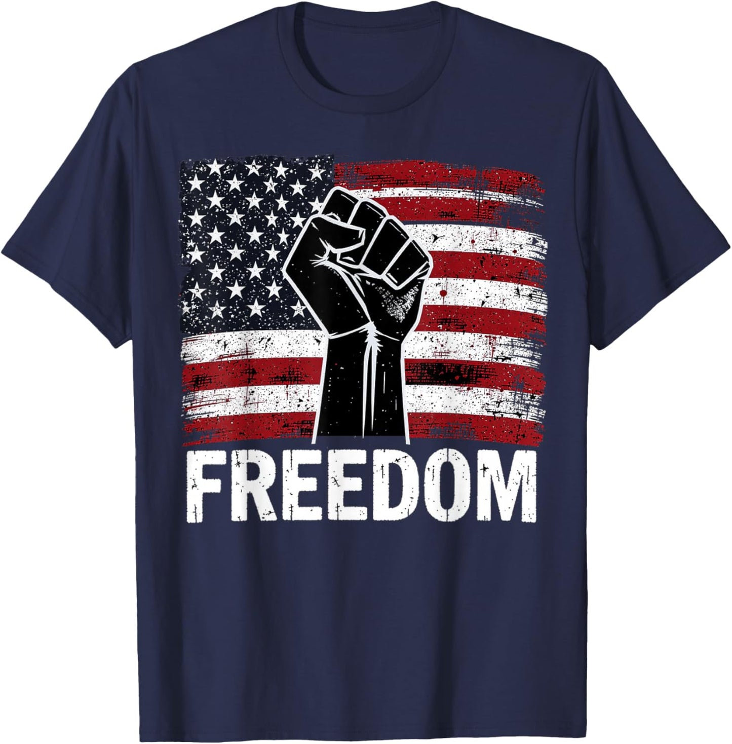 USA Freedom Shirt, Resist Patriotic Protest T-Shirt - T-Shirt | Navy