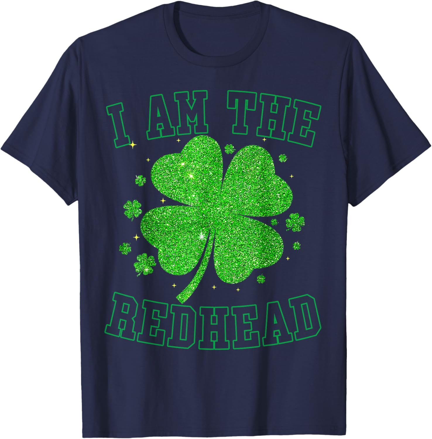 I Am The Redhead Clovers St Patricks Day Girl Kids T-Shirt - T-Shirt | Navy