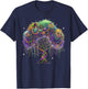 Mardi Gras Tree Shirts Matching Family Beads Mask Feathers T-Shirt - T-Shirt | Navy