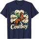Lucky Cowboy St Patricks Day Western Irish Pride Design T-Shirt - T-Shirt | Navy