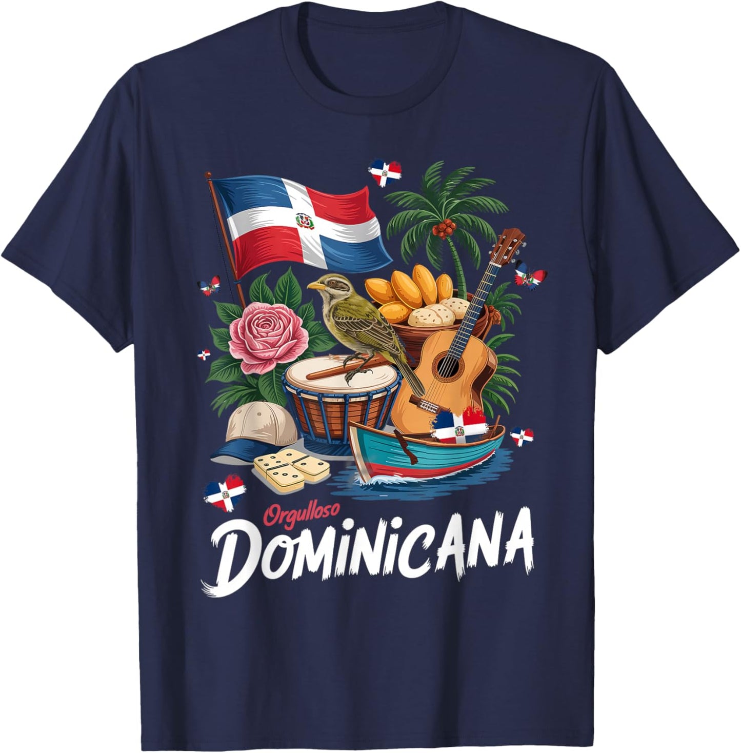 Dominicana Costume Idea Dominican Republic Flag T-Shirt - T-Shirt | Navy