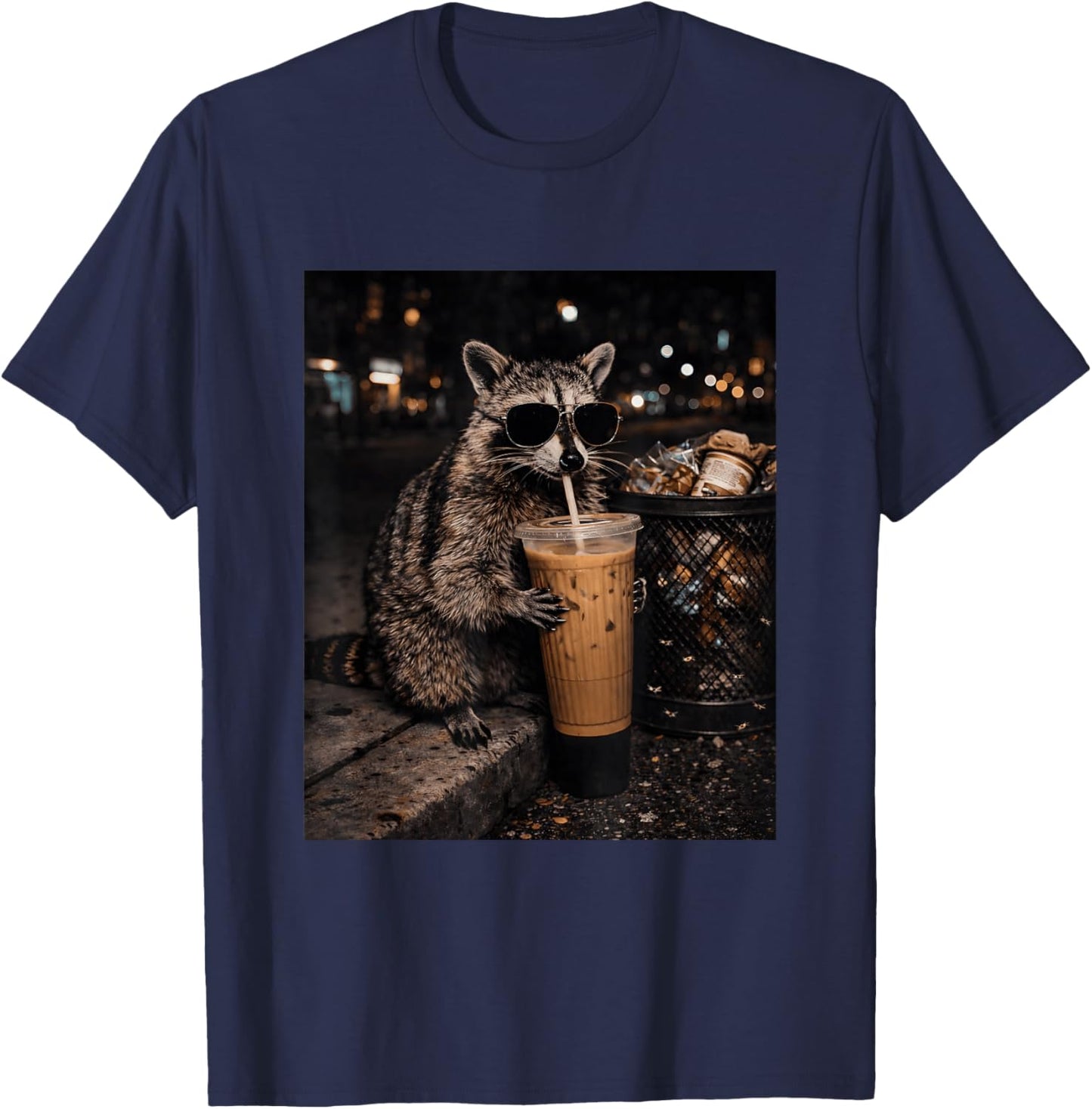 Sunglasses Caffeine T-Shirt - T-Shirt | Navy