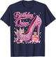 Birthday Queen Happy Birthday Party Girls Women T-Shirt - T-Shirt | Navy
