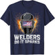 US Flag Welding Helmet Mig Tig Stick Welder Humor T-Shirt - T-Shirt | Navy