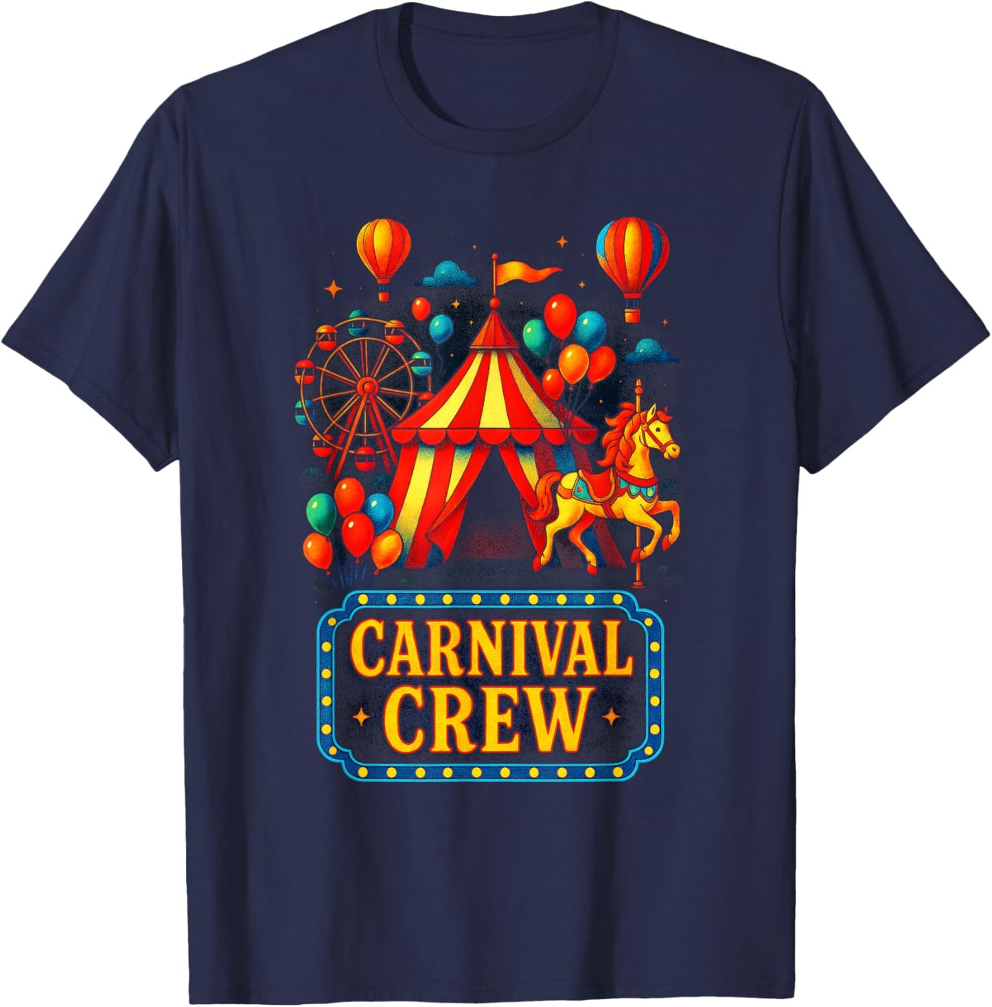 Carnival Crew - Family Party Matching Design T-Shirt - T-Shirt | Navy