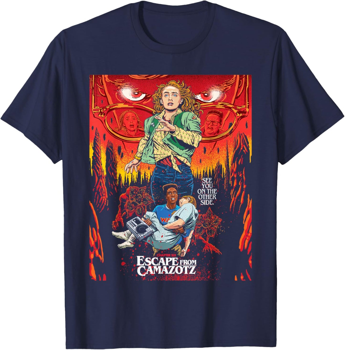 Stranger Things Season 5 x Butcher Billy Escape Camazotz T-Shirt - T-Shirt | Navy