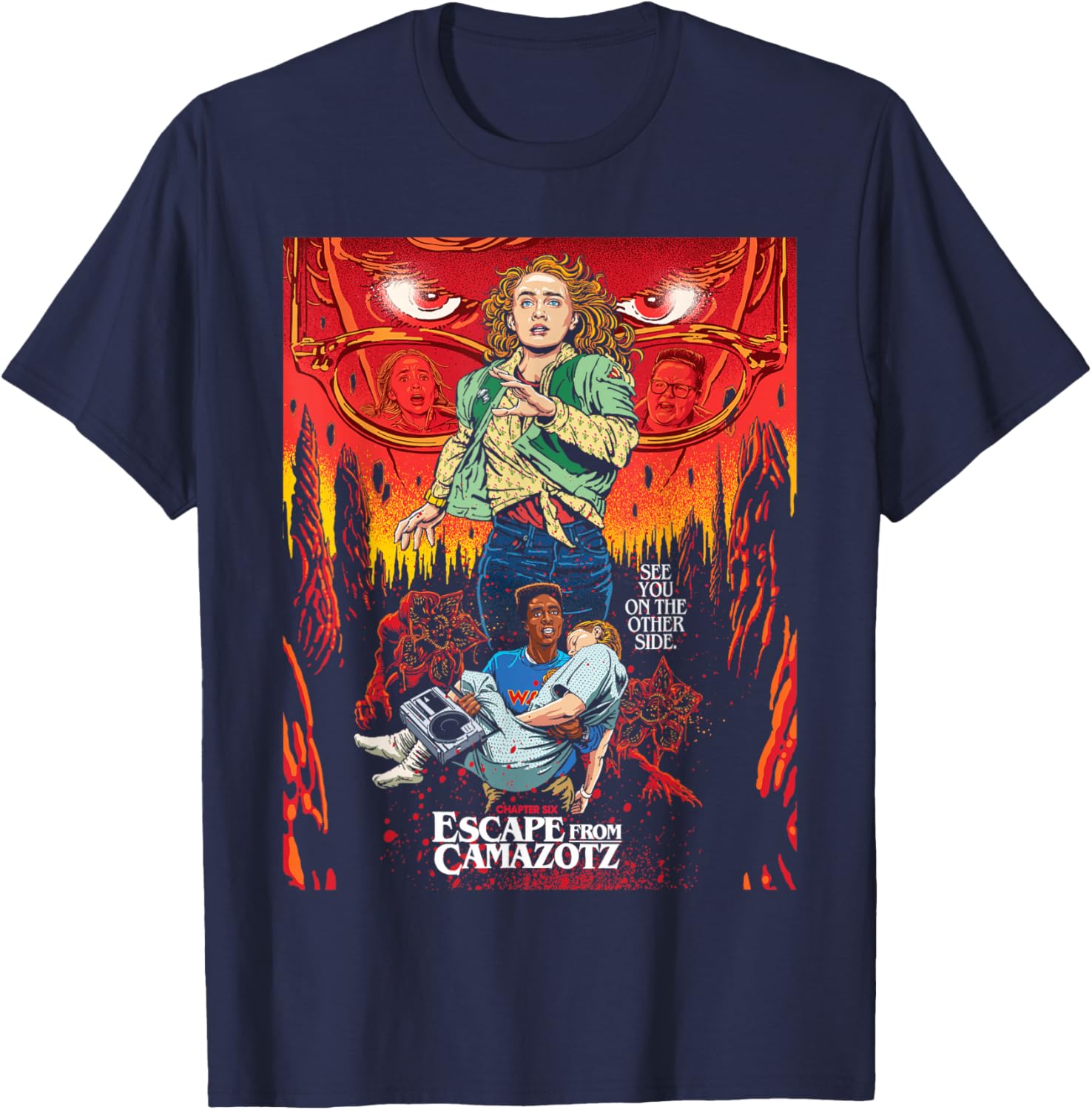 Stranger Things Season 5 x Butcher Billy Escape Camazotz T-Shirt - T-Shirt | Navy
