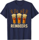 Reinbeers Funny Reindeer Beer Christmas Drinking Xmas T-Shirt - T-Shirt | Navy