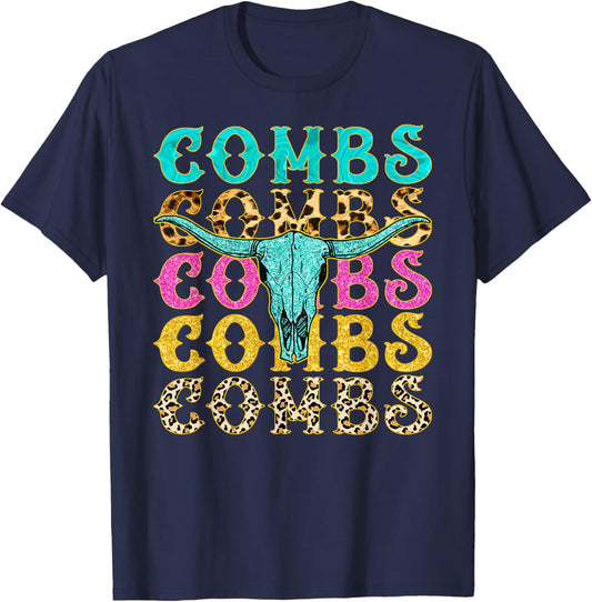 Vintage Combs Name Personalized, Combs Name 90s Style T-Shirt - T-Shirt | Navy
