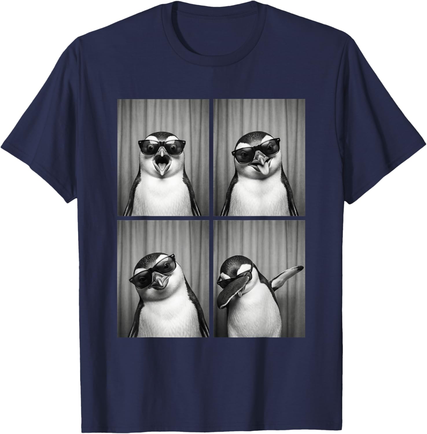 Penguin PhotoBooth Sunglasses Funny Dab Penguins Lover T-Shirt - T-Shirt | Navy