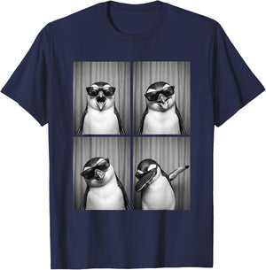 Penguin PhotoBooth Sunglasses Funny Dab Penguins Lover T-Shirt - T-Shirt | Navy