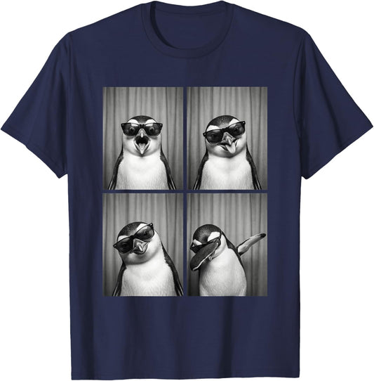 Penguin PhotoBooth Sunglasses Funny Dab Penguins Lover T-Shirt - T-Shirt | Navy