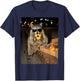 Funny Raccoon Eating Donuts Men Women Meme T-Shirt - T-Shirt | Navy