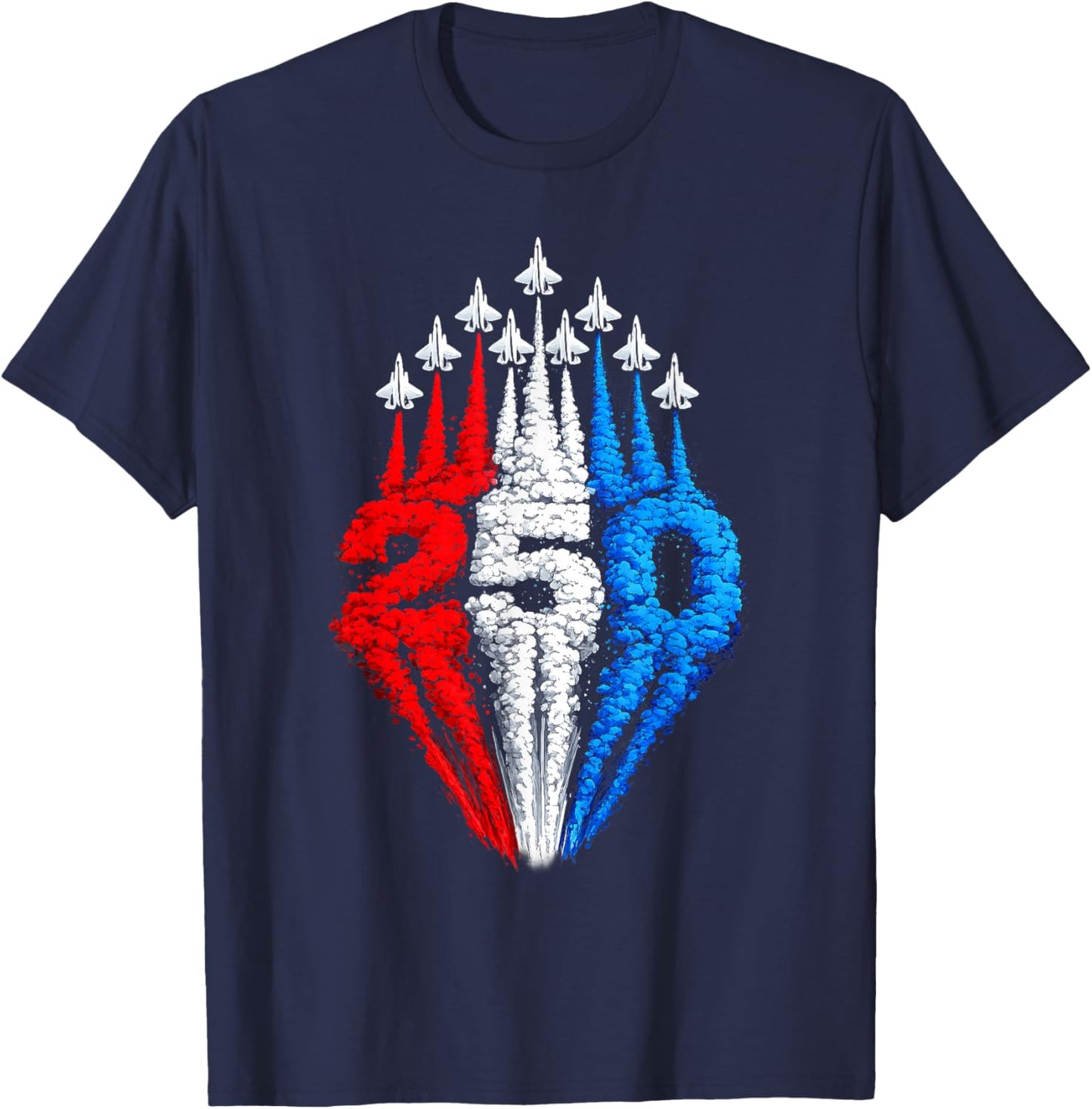 250 Years American 1776 2026 250th USA Patriotic 4th of July T-Shirt - T-Shirt | Navy