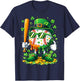 Drip Baseball St Patricks Day Kids Leprechaun Shamrock T-Shirt - T-Shirt | Navy