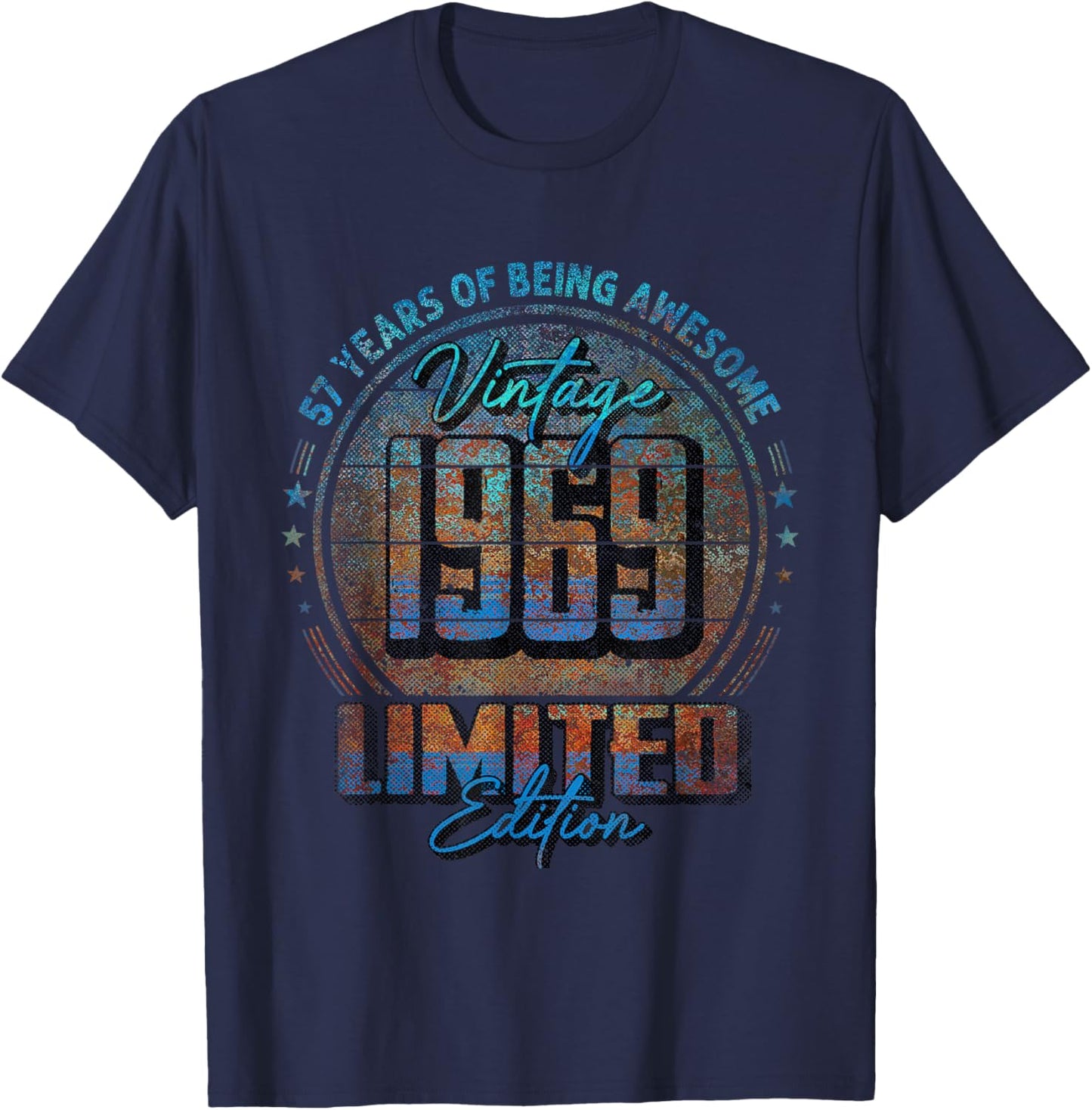 Vintage 1969 Limited Edition Shirt 57 Year Old 57th Birthday T-Shirt - T-Shirt | Navy
