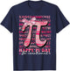 Happy Pi Day Be Irrational Pink Bow Girl Kid Math Teacher T-Shirt - T-Shirt | Navy