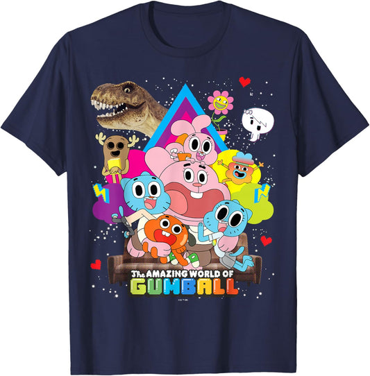 The Amazing World of Gumball The Watterson & Friends T-Shirt - T-Shirt | Navy