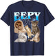 Eepy Cat Funny Silly Sleepy Cat Meme T-Shirt - T-Shirt | Navy