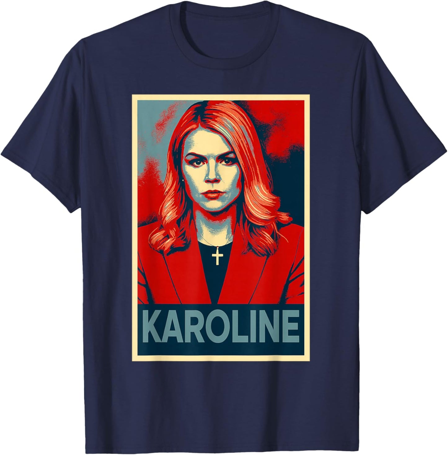 Karoline Leavitt Portrait T-Shirt - T-Shirt | Navy
