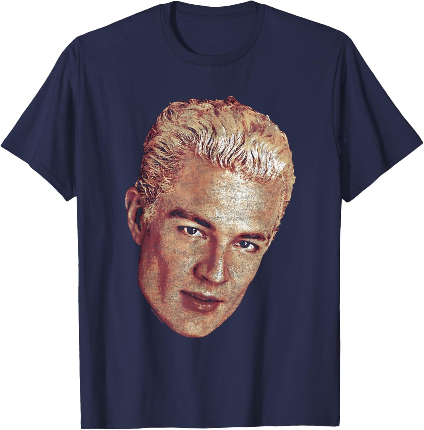 Buffy The Vampire Slayer Spike Oversized Portrait Retro TV T-Shirt - T-Shirt | Navy
