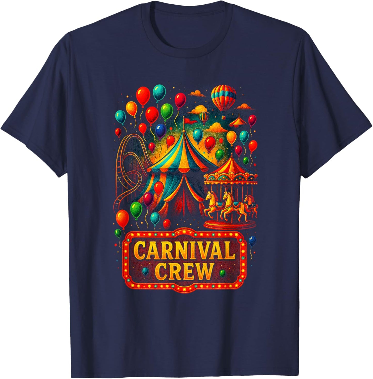 Carnival Crew - Carnival Party Matching Fun T-Shirt - T-Shirt | Navy