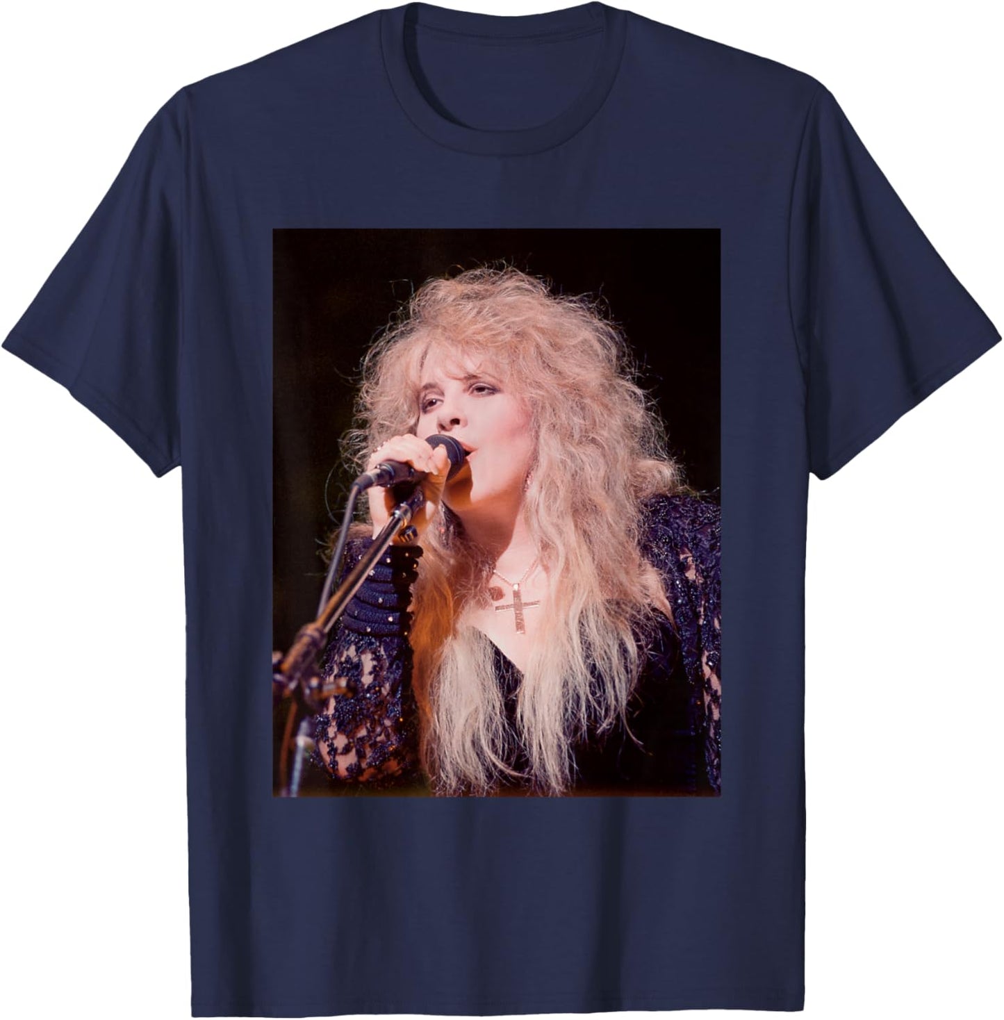 Fleetwood Mac Singer Stevie Nicks Dreams Live 1990 T-Shirt - T-Shirt | Navy
