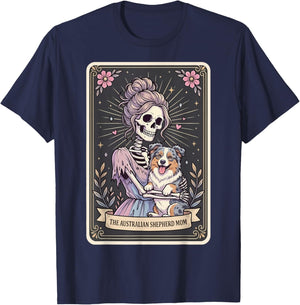 The Australian Shepherd Mom Tarot Card T-Shirt - T-Shirt | Navy