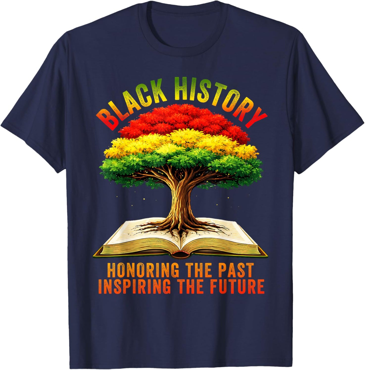 Black History Month Shirt Men Women Kids Patriotic African T-Shirt - T-Shirt | Navy