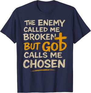 Inspirational Christian Religious God Faith Based Themed Men T-Shirt - T-Shirt | Navy