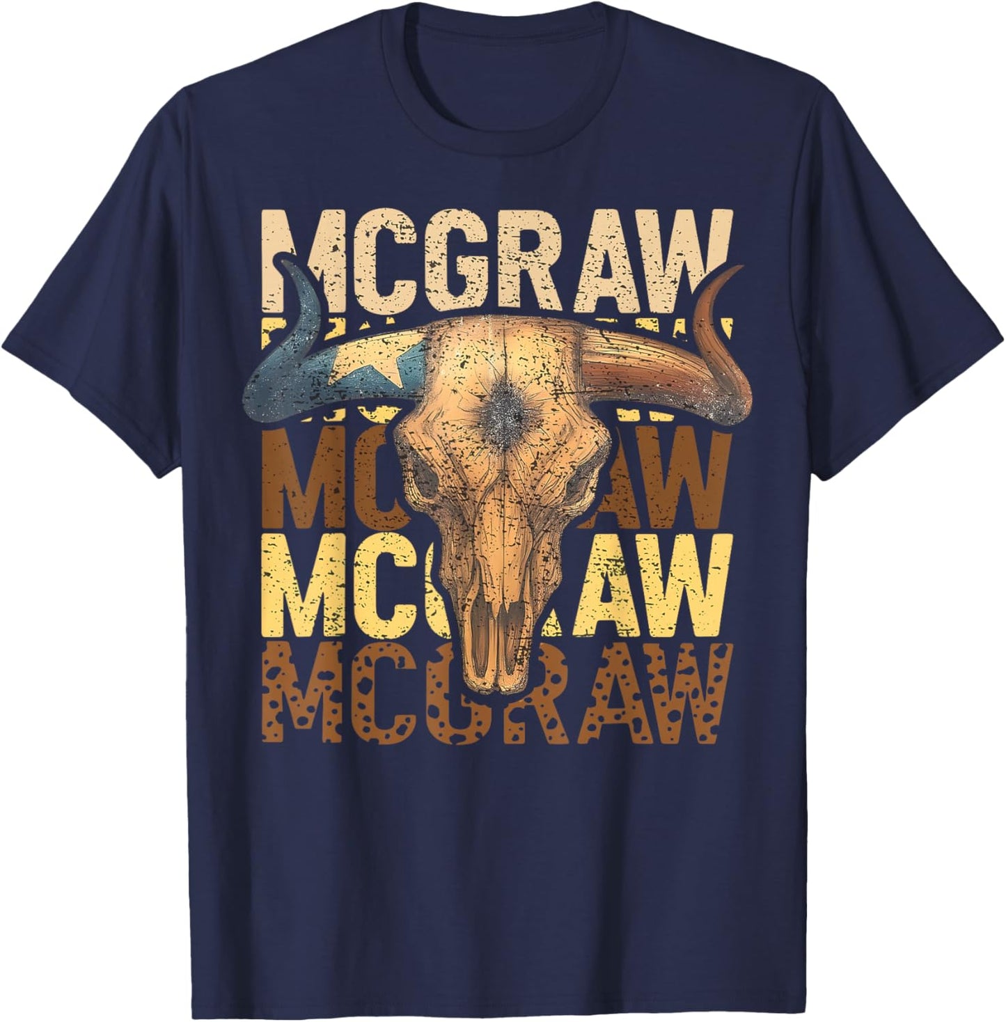 Vintage McGraw Name Retro Classic Gift Women Kid T-Shirt - T-Shirt | Navy