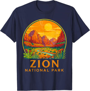Zion National Park Adventure Outdoor National Park T-Shirt - T-Shirt | Navy