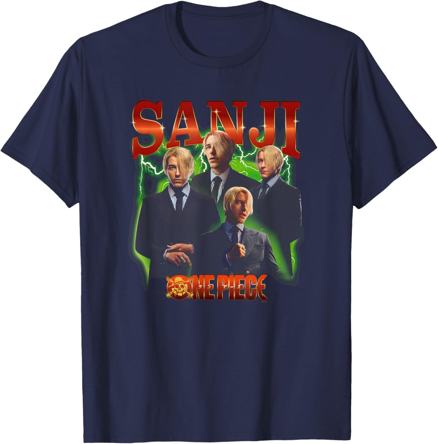Netflix One Piece Sanji Heartthrob Officially Licensed T-Shirt - T-Shirt | Navy