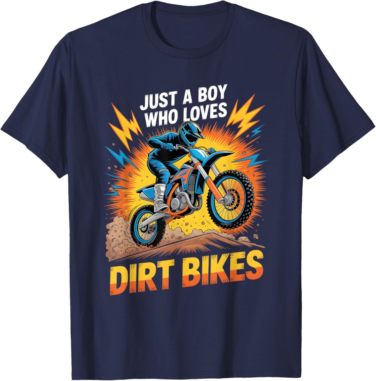 Boys Dirt Bike T-Shirt - T-Shirt | Navy