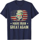Iranian Flag Make Iran Great Again Lion and Sun Flag MIGA T-Shirt - T-Shirt | Navy