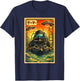 Japanese Retro Vintage UFO Scuba Diver Graphic Funny Gamer T-Shirt - T-Shirt | Navy
