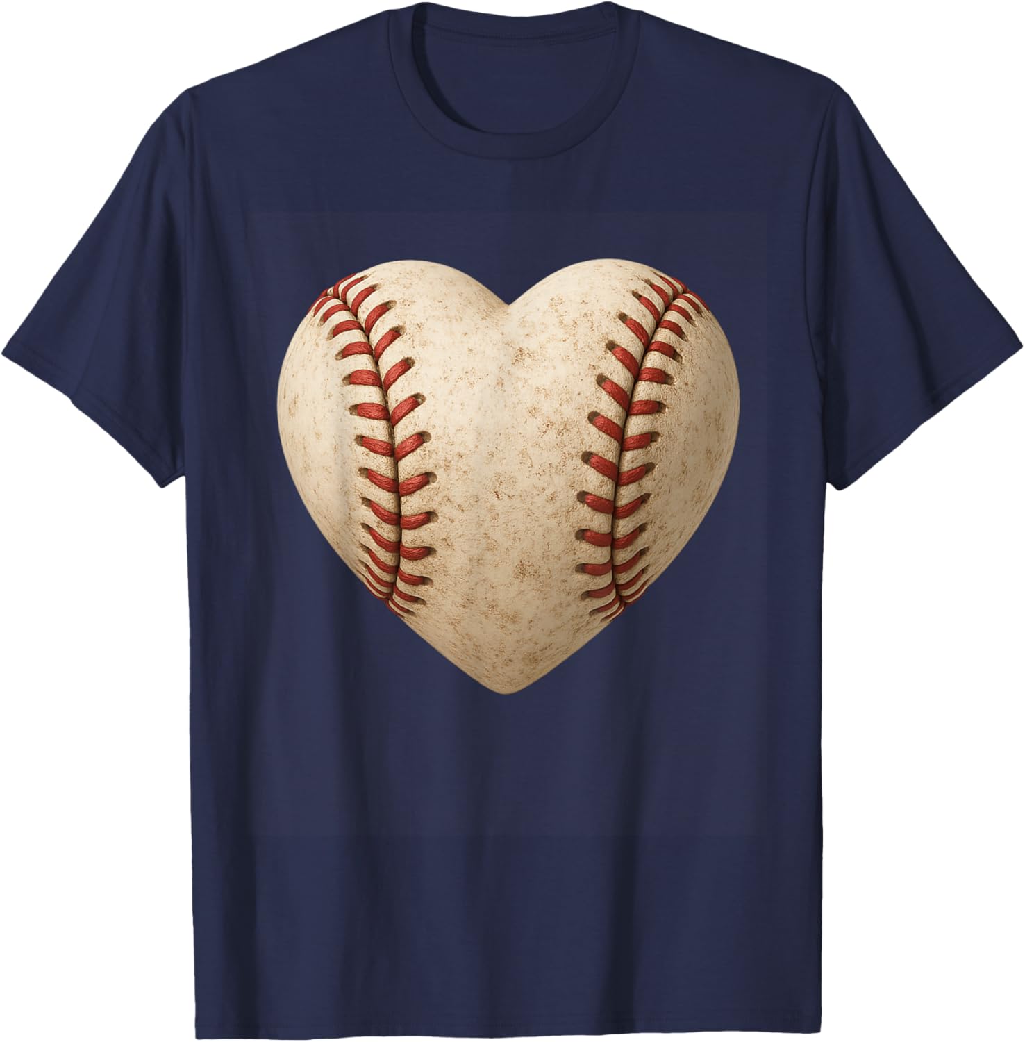 Baseball Heart Shape Valentines Day Love Boys Kids Men T-Shirt - T-Shirt | Navy