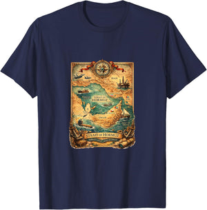 Strait of Hormuz Vintage Map T-Shirt - T-Shirt | Navy