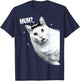 Y2K Funny Huh Cat Meme Retro Cat Vintage Kitty Humor Shirt T-Shirt - T-Shirt | Navy