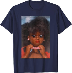 Black Disgusted Doll face Meme Funny Disgusting Joke T-Shirt - T-Shirt | Navy