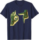 Distressed Skeleton Hands 6 7 Halloween Meme T-Shirt - T-Shirt | Navy