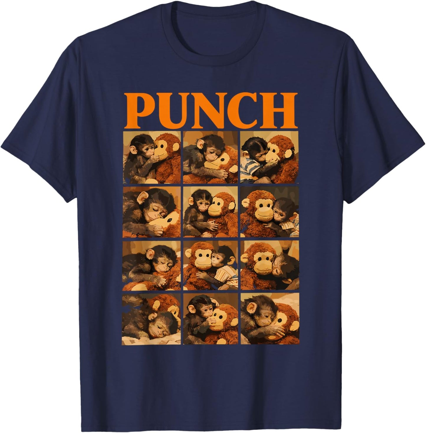 Cute Monkey Punch T-Shirt - T-Shirt | Navy