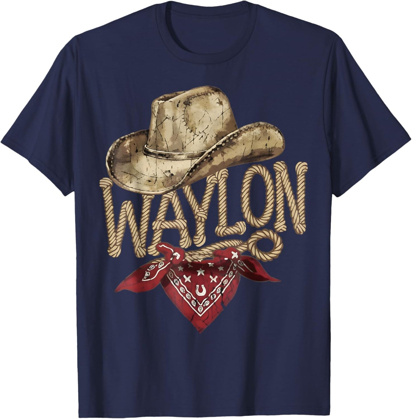 Vintage Waylon Name Pride Classic Gift Women Kid T-Shirt - T-Shirt | Navy